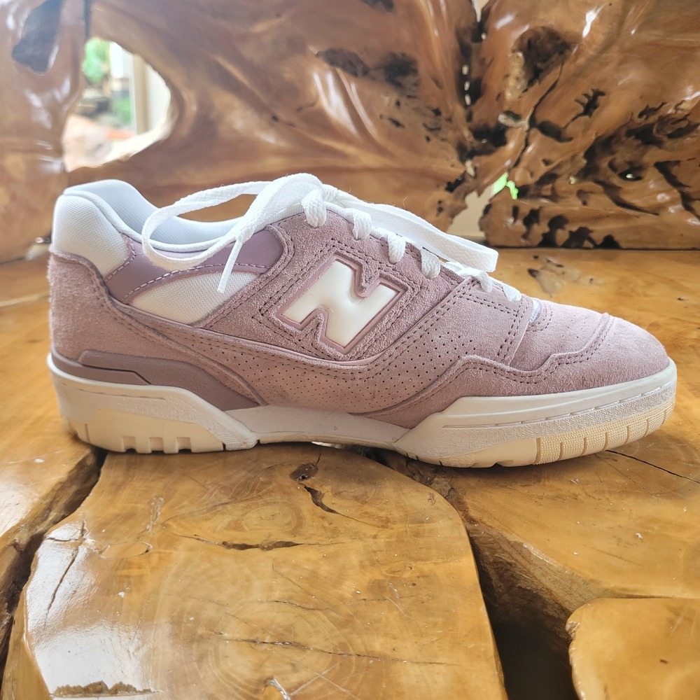 New Balance 550 Womens Sneakers Size 8.5 Pink Suede Retro Streetwear Y2K - Picture 10 of 13